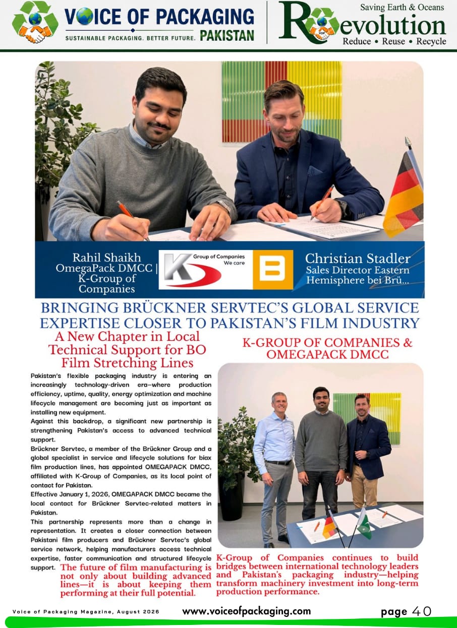K-GROUP 2026 | BRINGING GLOBAL SERVICE EXPERTISE CLOSER TO PAKISTAN @BRÜCKNER SERVTEC & OMEGAPACK DMCC