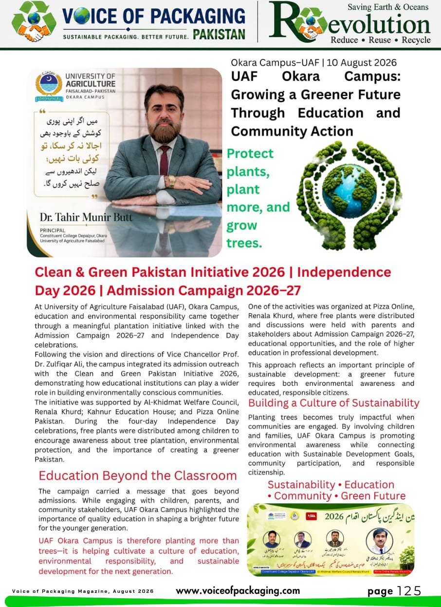 @Dr. Tahir Munir Butt, Principal, Constituent College Depalpur, University of Agriculture Faisalabad – Okara Campus